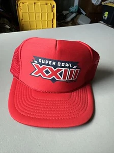 Super Bowl XXIII 1988 Vintage Red Winston Snapback Mesh Trucker Hat Cap Clean!!! - Picture 1 of 7