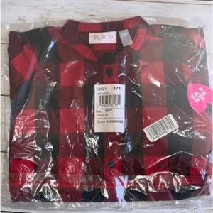 NWT The Children's Place Plaid Button Up Shirt - Picture 1 of 3