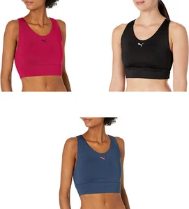 PUMA Women's Mid Impact All-In Long Line Sports Bra - Picture 1 of 8