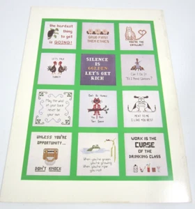 Bee Gee Designs Geeologic Cute Playful Sayings Cross Stitch Patterns Leaflet - Foto 1 di 4