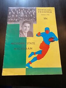 1934 MICHIGAN WOLVERINES MSU MICHIGAN STATE SPARTANS COLLEGE FOOTBALL PROGRAM