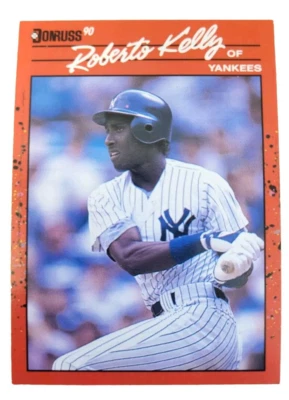 1990 Donruss 192 Roberto Kelly New York Yankees Baseball Card Panama (A7 - Image 1 of 2