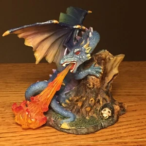 2002 Veronese Dragon Resin Figure Expertly Detailed Fire-Breathing Winged Horned - Picture 1 of 12