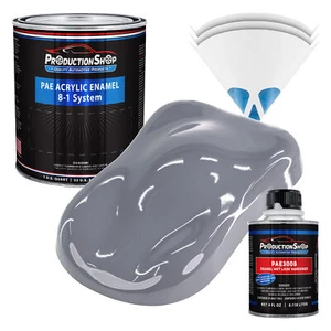 ProductionShop High Gloss Dark Gray Acrylic Enamel Quart Kit, Auto Paint - Picture 1 of 1