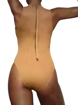 SKIMS Swim Sleeveless One Piece Almond Womens XXS - Image 1 of 4