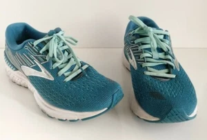 Brooks Adrenaline GTS 19 1202841B417 Women’s Size 10 B Blue Aqua Running Shoes - Picture 1 of 7