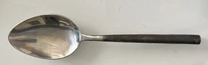 PATINO & WOLF STAINLESS STEEL HAND FORGED BLACKENED HANDLE TABLE SPOON SERVING - Picture 1 of 3
