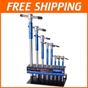 8 Pc Metric T-Handle Hex Key Set with Rack - Picture 1 of 7