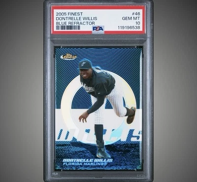 2005 Topps Finest  Dontrelle Willis Blue Refractor /299 PSA Gem MT 10 - Image 1 of 4