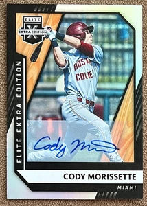 2021 Panini Elite Extra Edition Autograph #52 Cody Morissette Marlins Rookie RC - Picture 1 of 3