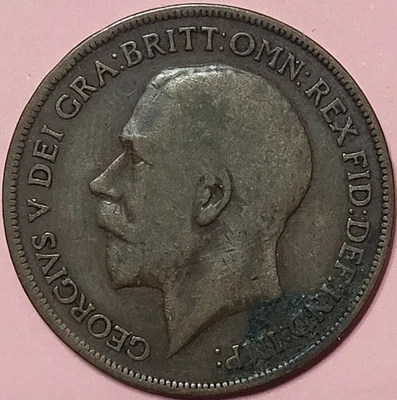 Moeda de 1917 Grã-Bretanha frete grátis - Imagem 1 de 4