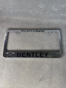 Metal Scottsdale Bentley License Plate Frame NOS - Foto 1 di 7