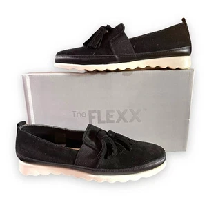 Flexx schwarze Wildleder-Loafer Jazz-Espadrilles für Damen 6,5 - Bild 1 von 11