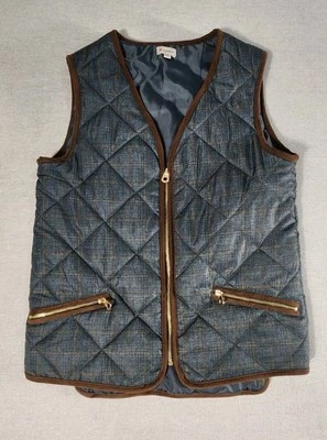 CREMIEUX Quilted Vest Zip Up Outdoor Wear womens size XS brown lining gold zip - Image 1 of 4