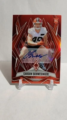 Panini Phoenix Carson Schwesinger #201 2025 novato automático rojo 71/99 marrones!!! Foto 1 de 4