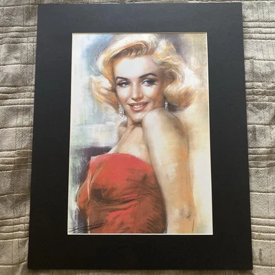 Pintura/dibujo hecho a mano original de Marilyn Monroe firmado por el artista Haiyan 16x20 Foto 1 de 4
