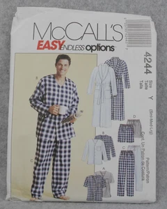 McCalls Schnittmuster 4244 S-L Herren Morgenmantel Pyjama Lounge Schlaf Oberteil Hose Shorts ungeschnitten - Bild 1 von 5