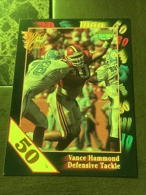 Vance Hammond 1991 Wild Card Draft 50 Stripe #44 - Image 1 of 2