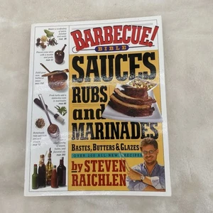 Barbecue Bible Sauces Rubs Marinades Paperback by Raichlen Steven Cookbook - Foto 1 di 10