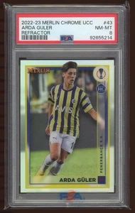 2022-23 Arda Guler Topps Chrome Merlin UCC Refractor Rookie RC PSA 8 #43 - Bild 1 von 2