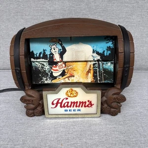 VTG 1960's Hamms Beer Barrel Light Up Flip Sign Motion Tested & Working - Picture 1 of 21