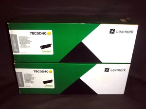 2er Set Lexmark 70C0D40 Entwicklereinheiten, gelb Entwickler - Bild 1 von 9