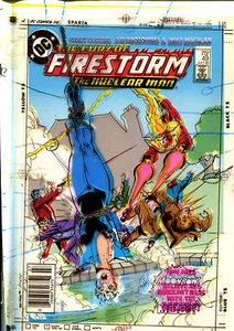 FURY OF FIRESTORM 49 COVER-3M TRANSPARANCY PRODUCTION ART W/COA-JJ BROZOWSKI - Bild 1 von 2