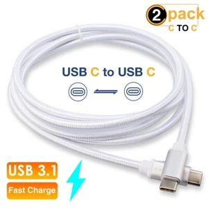 Hi-speed(10Gbps) USB-IF Certified 2pcs 2M USB C to USB C Charging Cable Type C - Picture 1 of 11
