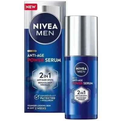 Nivea Men Anti-Age 2 In 1 Power Serum - Luminous 630 + Hyaluron - 30ml New - Image 1 of 2