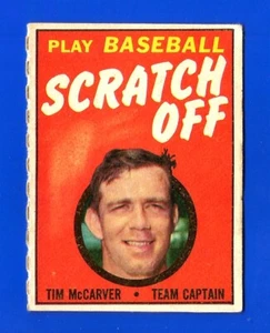 1970 TOPPS BASEBALL SCRATCH OFFS #13 TIM McCARVER SCRATCHED PHILLIES (004) - Picture 1 of 2