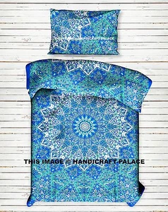 Indian Star Mandala Printed Cotton Bedding Duvet Cover Twin Size Doona Quilt Set - Picture 1 of 2
