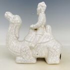 7.1" Song dynasty ge kiln SongHuiZong mark Porcelain White people camel Statue