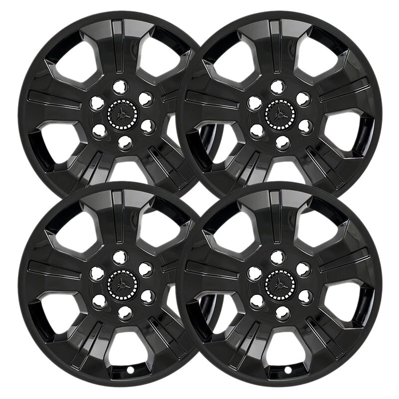 4 Gloss Black 18" Impostor Wheel Skins for 14-18 Chevy Silverado 1500 Rim Covers - Image 1 of 1