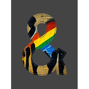 Symbol & And Ampersand Sign Rainbow Stripe Graffiti Initial Art Print 18X24 In - Bild 1 von 5
