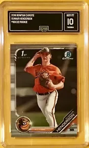 2019 Bowman Chrome Draft #BDC22 - GUNNAR HENDERSON - Rookie - GMA 10 - GEM MINT - Picture 1 of 1