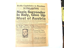 5/3 1945 Nazis Surrender Russia Take Berlin 70K Prisoner Stars Stripes Newspaper