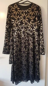 Size Small Black And Gold Net Dress - Picture 1 of 3