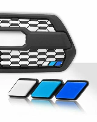 For Toyota Hilux 4Runner Tundra Accessory TRD Tri-color Blue Grille Badge Emblem - image 1 of 4