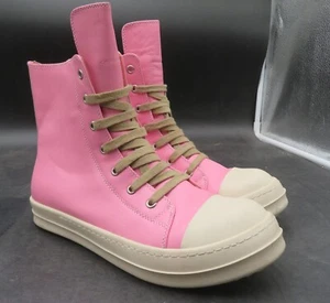 Pre-Owned Rick Owens Sneakers Pink & White EU 42 - Picture 1 of 14