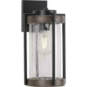 Progress Lighting Whitmire Matte Black Seeded Glass Outdoor Wall Lantern Sconce - Picture 1 of 14