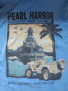 Camisas Locas Hawaii Camiseta Hombre Pequeña Azul Mangas Cortas Pearl Harbor Jeep Graphi - Imagen 1 de 14