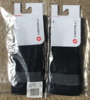 Dos pares de calcetines Castelli ALPHA 18 XXL para hombre Foto 1 de 2