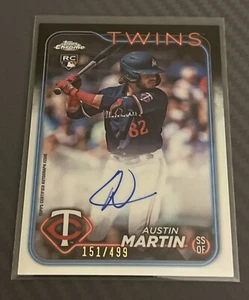 2024 Topps Update Chrome Rookie Auto Refractor #RA-AM Austin Martin /499 - Picture 1 of 2