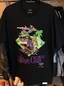 Diamond Supply Co X Jet Life Smokers Club SXSW 2012 moneda grande negro en mano - Imagen 1 de 2