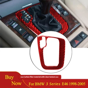 Interior Gear Shift Panel Cover Trim For BMW 3 Series E46 1998-2005 Carbon Fiber - Picture 1 of 14