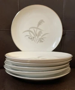 Set of 6 Wentworth Eternal Shape Silver Wheat Bread/ Dessert Plates 6 1/2” Japan - Picture 1 of 13