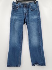 Old Navy Straight Droit Jeans Mens Adult Size 29x30 Blue Premium Denim Dark Fade
