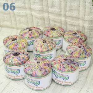 Sale New Lot of 9 Ballsx50g High-quality Nylon Ladder Track Knitting Yarn Violet - Picture 1 of 10