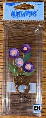 RARO Jolees QUILLETES Flores Púrpura Jean Tarjeta Artesanía Libro de Recortes Quilling Pegatina Foto 1 de 4