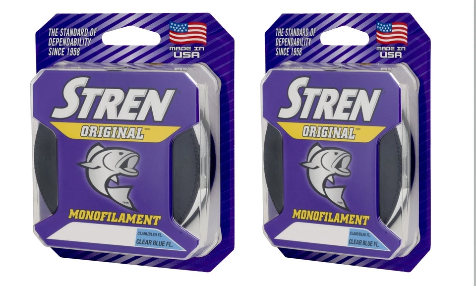 2 Stren Original Monofilament Line 330 Yds 14 lbs Clear/Blue Fluorescent 1304193 - Image 1 of 1